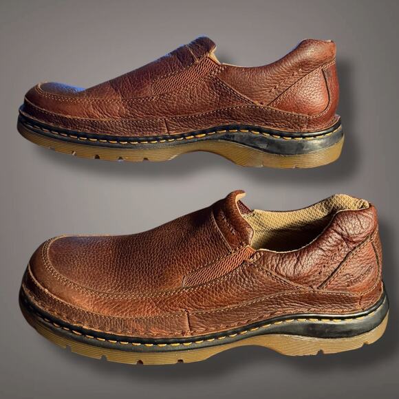 Men\'s Size 10 DR. MARTENS Orson 11198 Brown Pebbled Leather Loafers main image 13